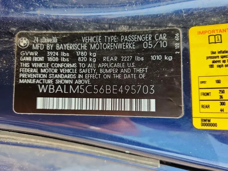 2011 BMW Z4 SDRIVE30I  