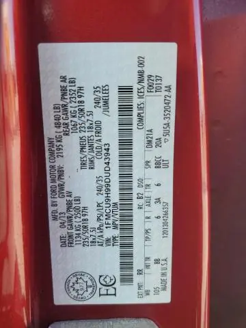 2013 FORD ESCAPE SEL  