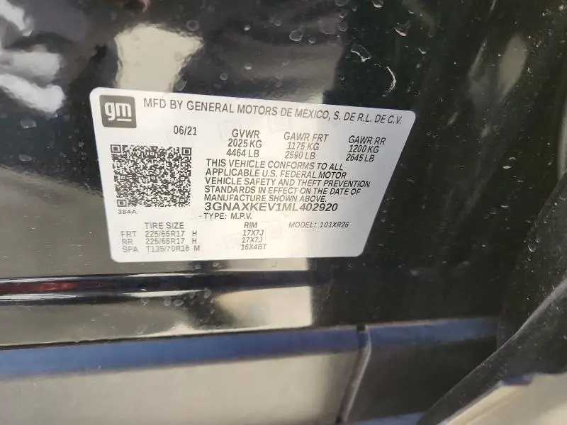 2021 CHEVROLET EQUINOX LT  