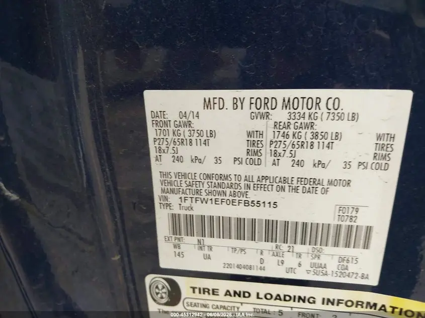 2014 FORD F-150 XLT