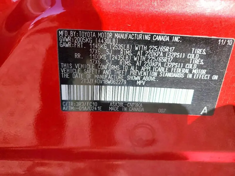 2011 TOYOTA RAV4 BASE  
