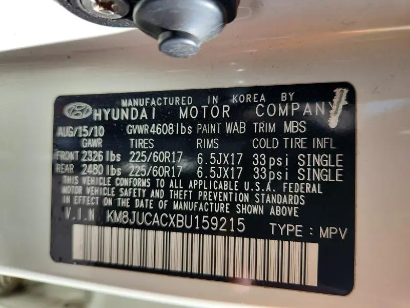 2011 HYUNDAI TUCSON GLS  