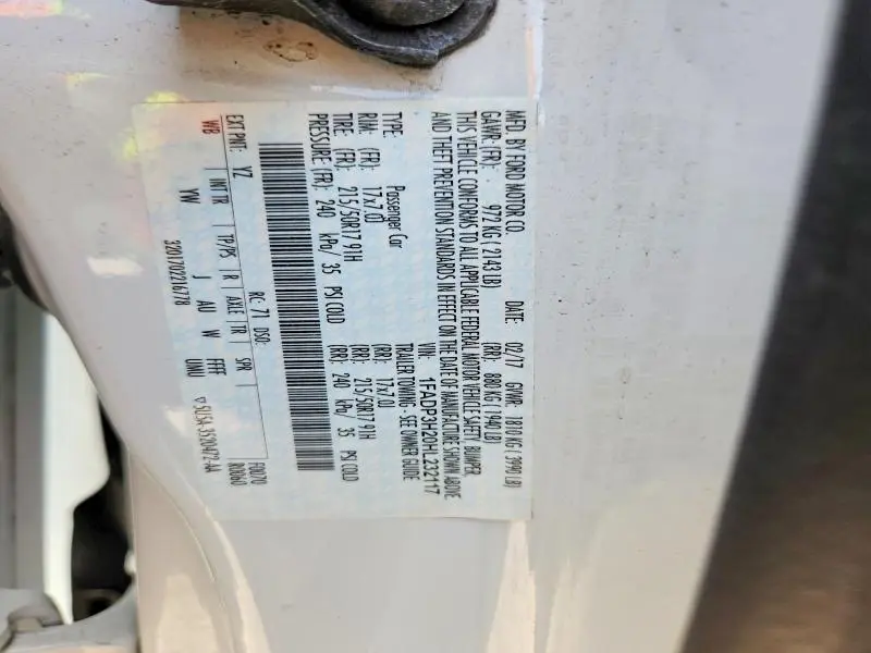2017 FORD FOCUS SEL  