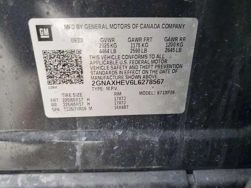 2020 CHEVROLET EQUINOX LS  