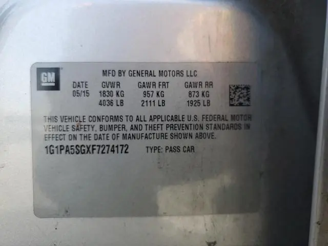 2015 CHEVROLET CRUZE LS  