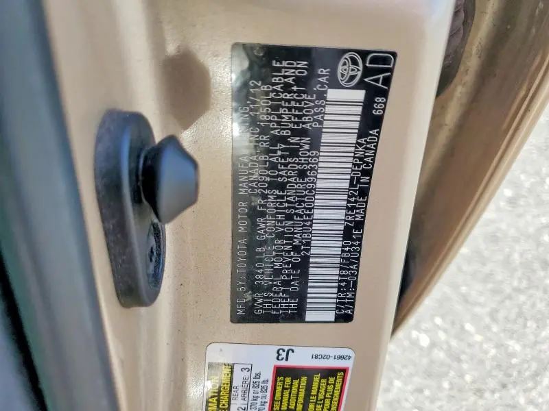 2013 TOYOTA COROLLA L  