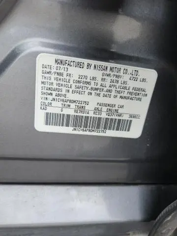 2013 INFINITI G37 BASE  