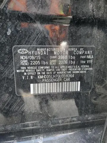 2016 HYUNDAI ELANTRA GT   