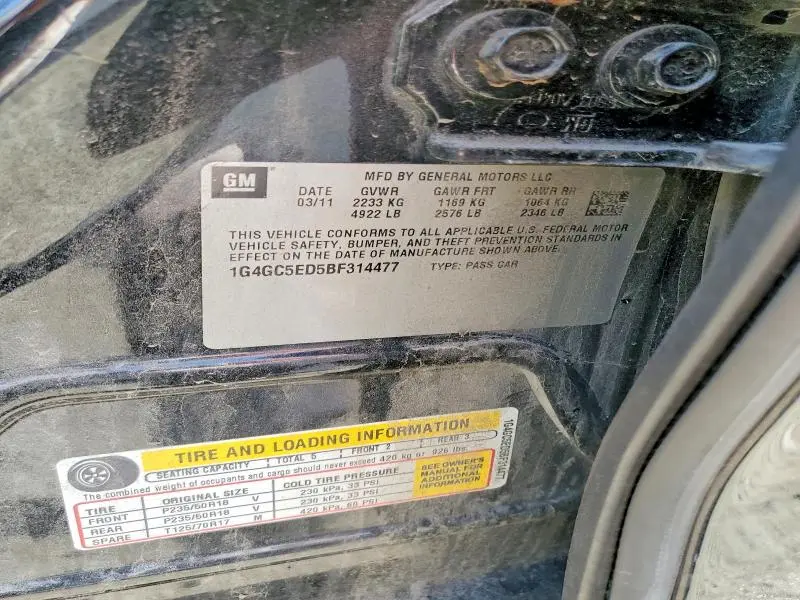 2011 BUICK LACROSSE CXL  