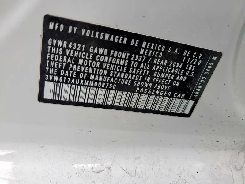 2021 VOLKSWAGEN GTI S  