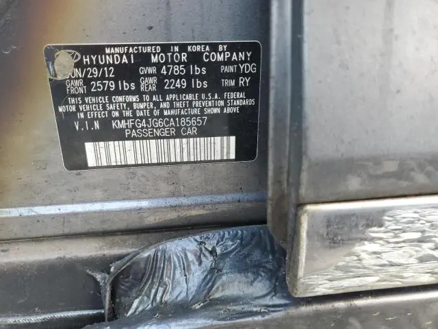 2012 HYUNDAI AZERA GLS  