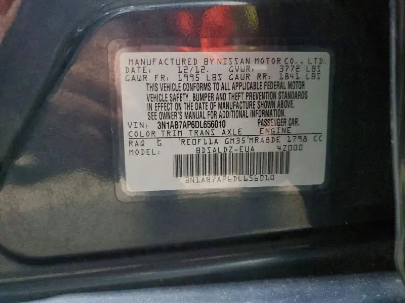 2013 NISSAN SENTRA S  