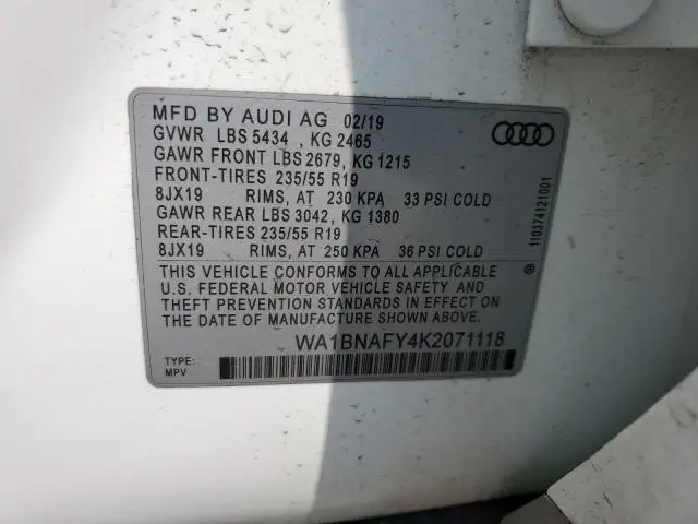 2019 AUDI Q5 PREMIUM PLUS  