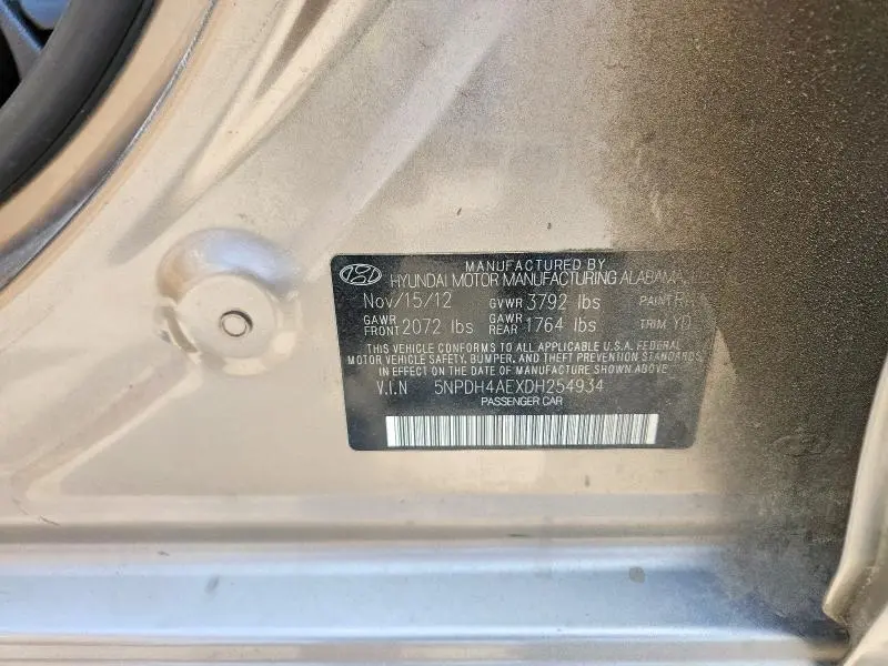2013 HYUNDAI ELANTRA GLS  