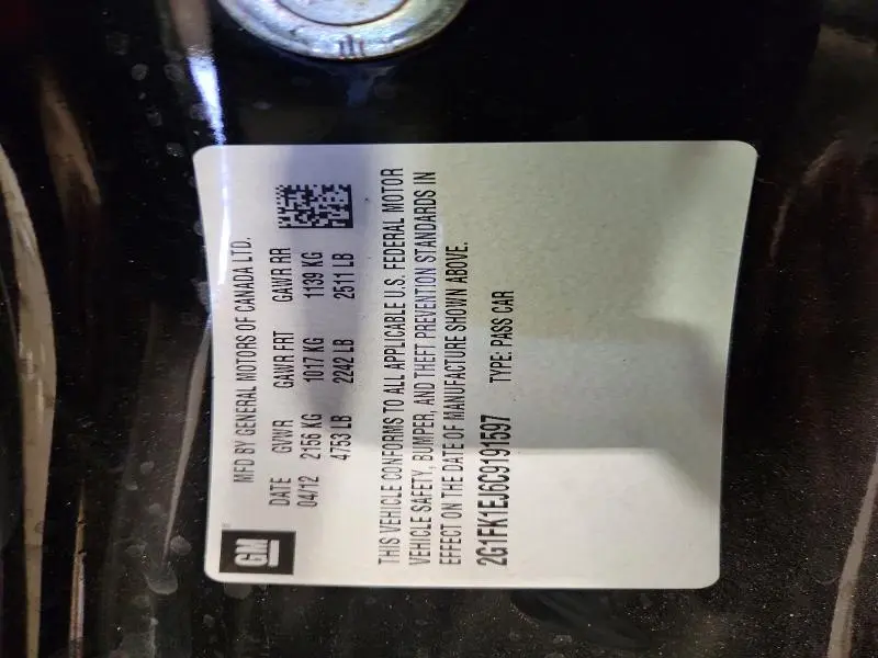 2012 CHEVROLET CAMARO 2SS  