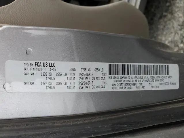 2016 CHRYSLER TOWN & COUNTRY TOURING  