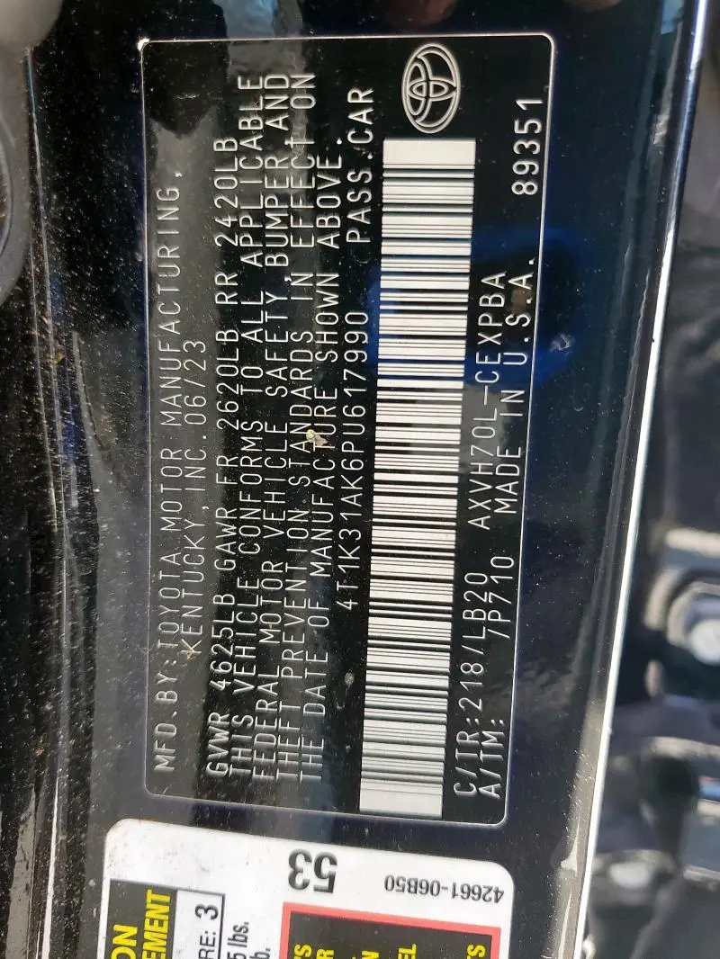 2023 TOYOTA CAMRY XSE  