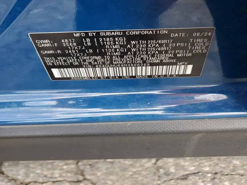 2024 SUBARU CROSSTREK WILDERNESS  