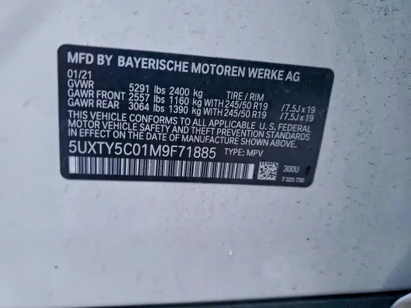 2021 BMW X3 XDRIVE30I  