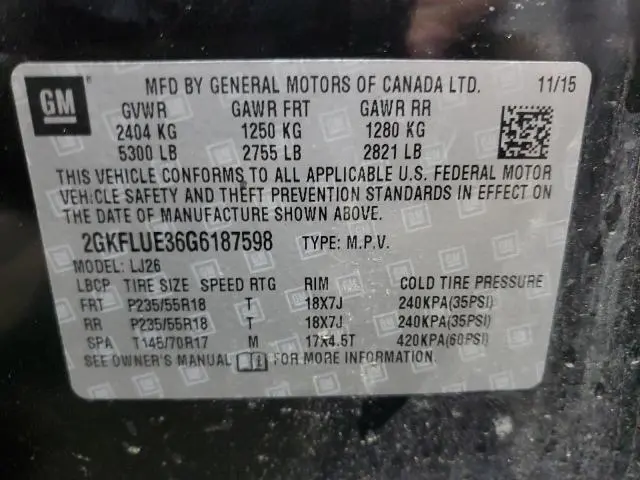 2016 GMC TERRAIN SLT  