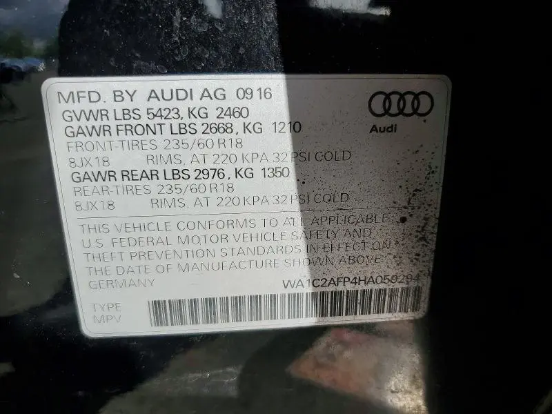 2017 AUDI Q5 PREMIUM  