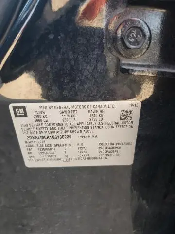 2016 GMC TERRAIN SLE  