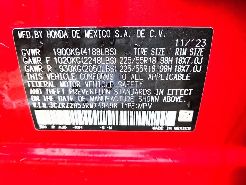 2024 HONDA HR-V SPORT  