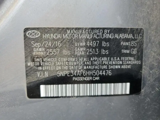 2017 HYUNDAI SONATA SPORT  