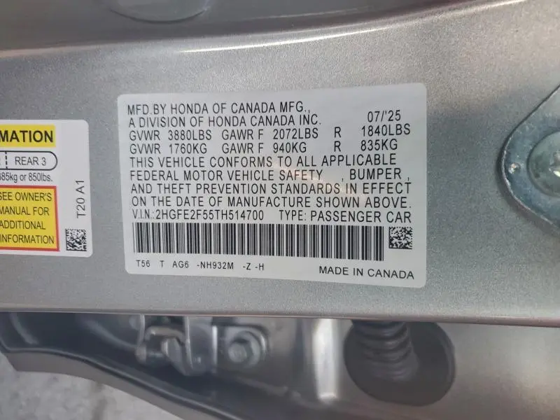 2026 HONDA CIVIC SPORT  