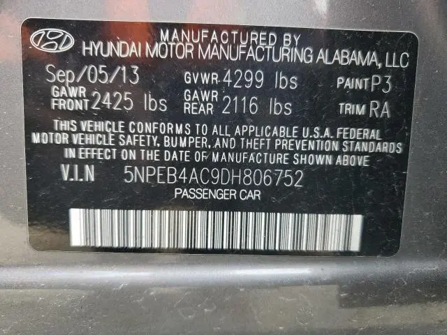2013 HYUNDAI SONATA GLS