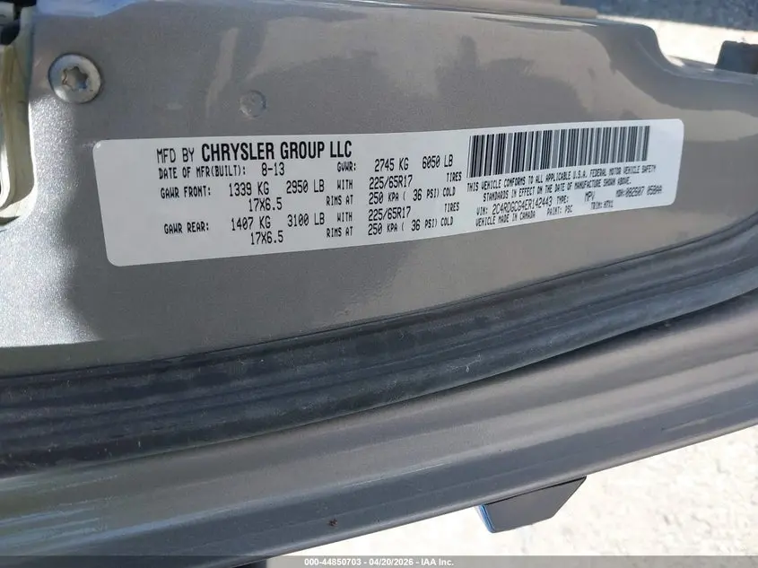 2014 DODGE GRAND CARAVAN SXT