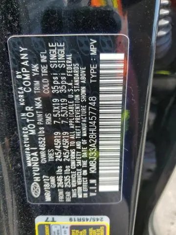 2017 HYUNDAI TUCSON LIMITED  