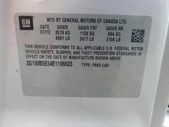 2014 CHEVROLET IMPALA LIMITED LT  
