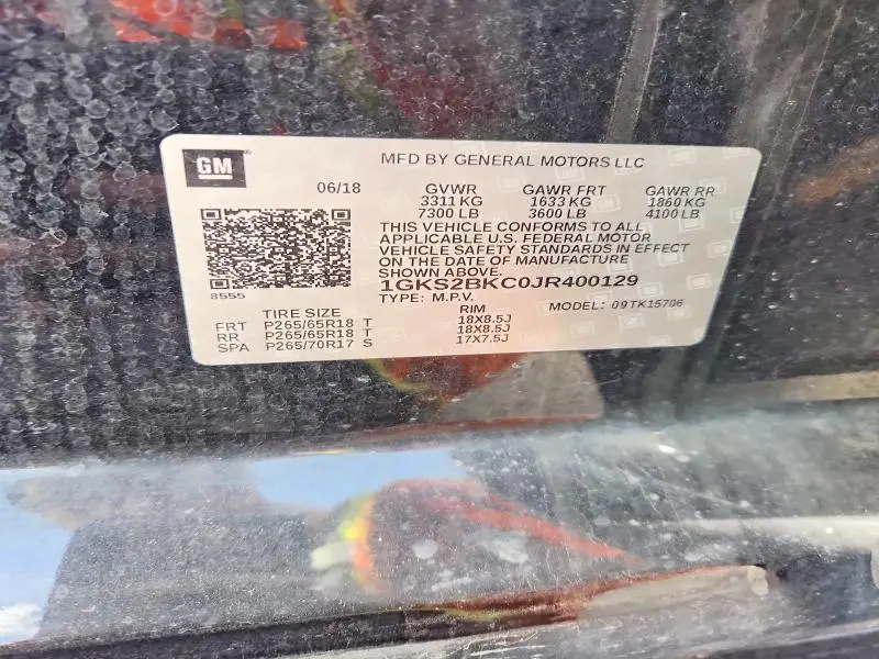 2018 GMC YUKON SLT  