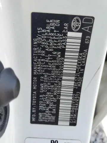 2016 TOYOTA COROLLA L  