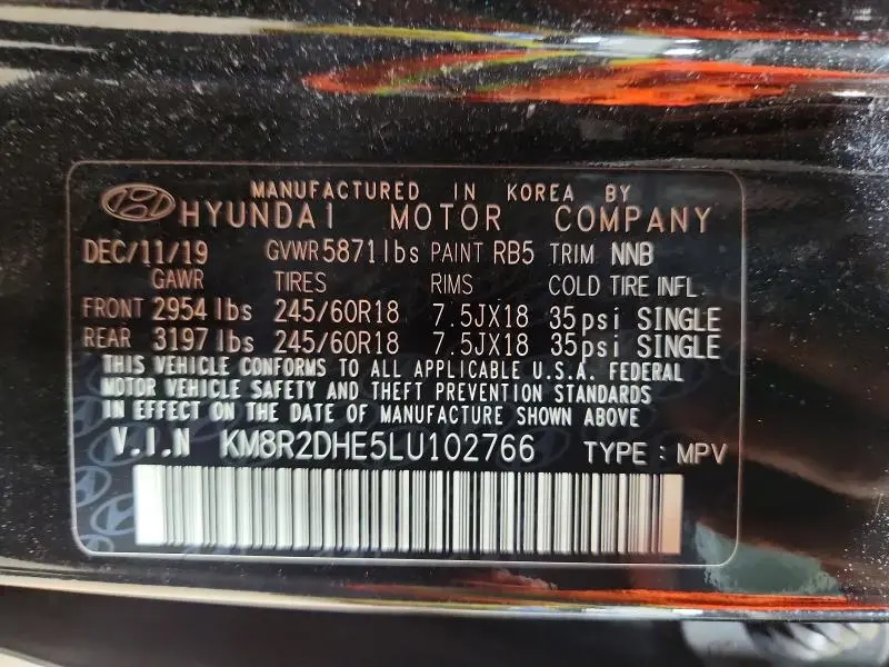 2020 HYUNDAI PALISADE SEL  