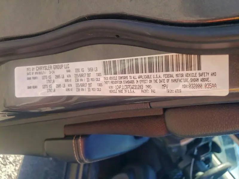 2014 JEEP CHEROKEE LATITUDE  