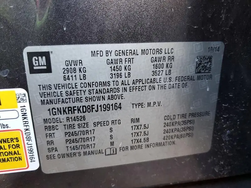 2015 CHEVROLET TRAVERSE LS  