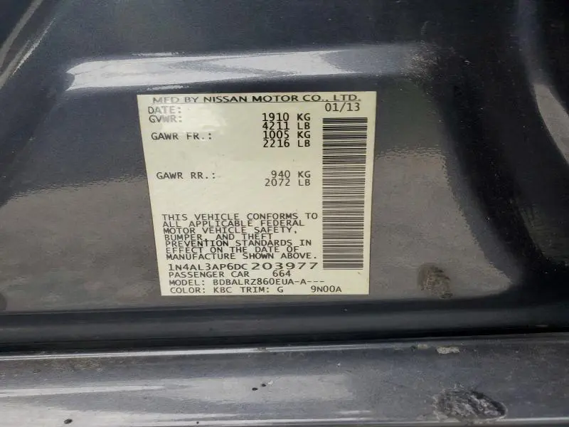 2013 NISSAN ALTIMA 2.5   