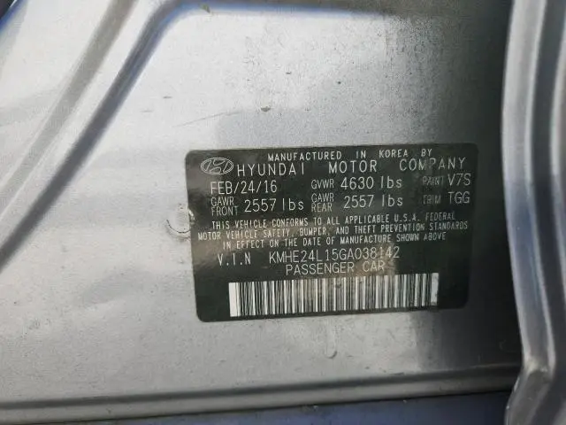 2016 HYUNDAI SONATA HYBRID  