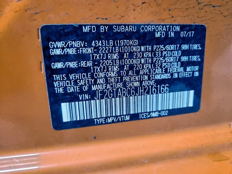 2018 SUBARU CROSSTREK PREMIUM  