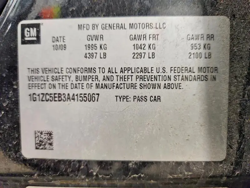 2010 CHEVROLET MALIBU 1LT  