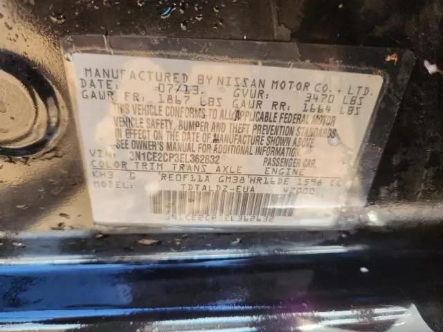 2014 NISSAN VERSA NOTE S  