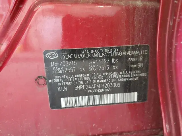 2015 HYUNDAI SONATA SE  