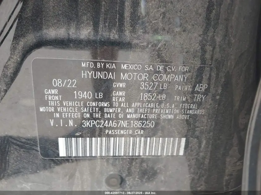 2022 HYUNDAI ACCENT SE