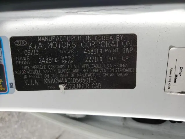 2013 KIA OPTIMA HYBRID  