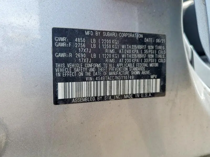 2022 SUBARU OUTBACK PREMIUM  
