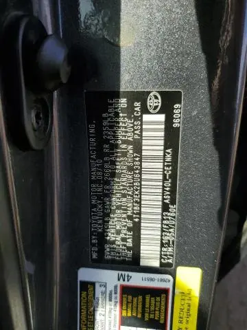 2011 TOYOTA CAMRY BASE  