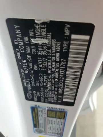 2017 HYUNDAI TUCSON LIMITED  