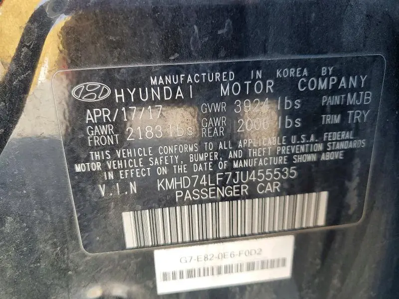 2018 HYUNDAI ELANTRA SE  